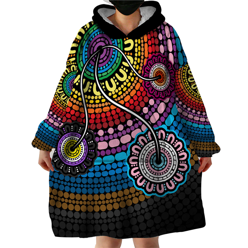 australia-lgbtq-history-month-wearable-blanket-hoodie-indigenous-rainbows-pride-be-you