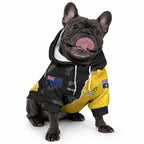 Australia New Zealand Mix Rugby Pet Hoodie Wallabies Versus Silver Fern Sporty Basic