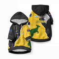 Australia New Zealand Mix Rugby Pet Hoodie Wallabies Versus Silver Fern Sporty Basic