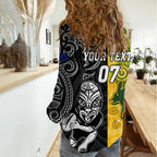 Personalised Australia Rugby Mix New Zealands Rugby Women Casual Shirt Indigenous Half-Half Style LT7