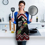 New Zealand Christmas Taniko Poutama Apron Flora Map with Birds - Aussie Hoodie