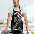New Zealand Christmas Taniko Poutama Apron Flora Map with Birds - Aussie Hoodie