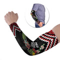 New Zealand Christmas Taniko Poutama Arm Sleeves Flora Map with Birds - Aussie Hoodie