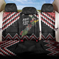 New Zealand Christmas Taniko Poutama Back Car Seat Cover Flora Map with Birds - Aussie Hoodie