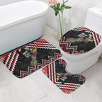 New Zealand Christmas Taniko Poutama Bathroom Set Flora Map with Birds - Aussie Hoodie