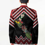 New Zealand Christmas Taniko Poutama Blazer Flora Map with Birds - Aussie Hoodie