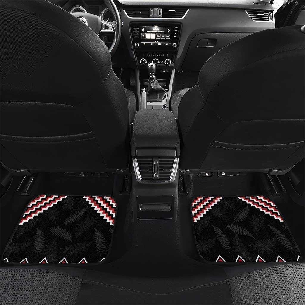 New Zealand Christmas Taniko Poutama Car Mats Flora Map with Birds - Aussie Hoodie