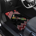 New Zealand Christmas Taniko Poutama Car Mats Flora Map with Birds - Aussie Hoodie
