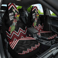 New Zealand Christmas Taniko Poutama Car Seat Cover Flora Map with Birds - Aussie Hoodie