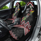 New Zealand Christmas Taniko Poutama Car Seat Cover Flora Map with Birds - Aussie Hoodie
