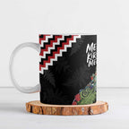 New Zealand Christmas Taniko Poutama Ceramic Mug Flora Map with Birds - Aussie Hoodie