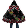 New Zealand Christmas Taniko Poutama Cloak Flora Map with Birds - Aussie Hoodie