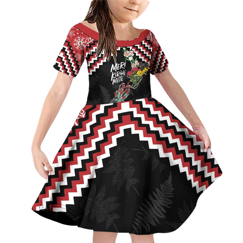 New Zealand Christmas Taniko Poutama Family Matching Off Shoulder Short Dress and Hawaiian Shirt Flora Map with Birds - Aussie Hoodie