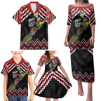 New Zealand Christmas Taniko Poutama Family Matching Puletasi and Hawaiian Shirt Flora Map with Birds - Aussie Hoodie