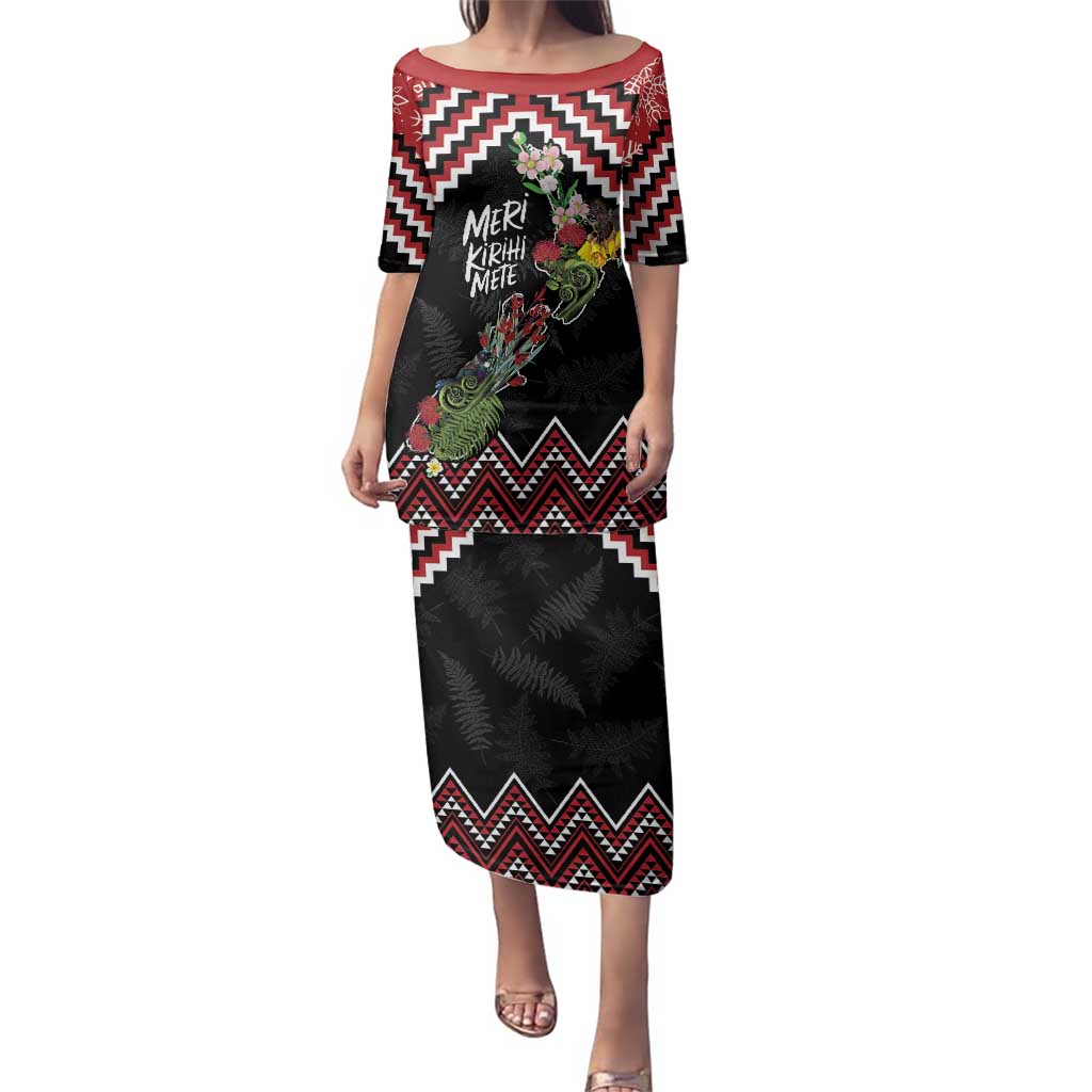 New Zealand Christmas Taniko Poutama Family Matching Puletasi and Hawaiian Shirt Flora Map with Birds - Aussie Hoodie