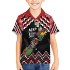 New Zealand Christmas Taniko Poutama Hawaiian Shirt Flora Map with Birds - Aussie Hoodie