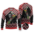 New Zealand Christmas Taniko Poutama Ugly Christmas Sweater Flora Map with Birds - Aussie Hoodie