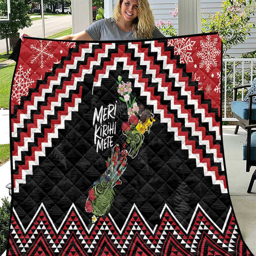 New Zealand Christmas Taniko Poutama Quilt Flora Map with Birds - Aussie Hoodie