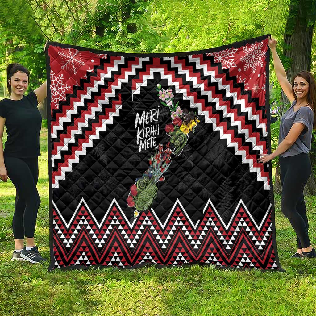 New Zealand Christmas Taniko Poutama Quilt Flora Map with Birds - Aussie Hoodie