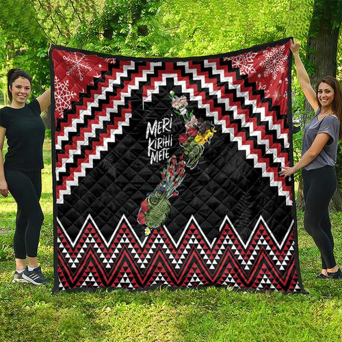 New Zealand Christmas Taniko Poutama Quilt Flora Map with Birds - Aussie Hoodie