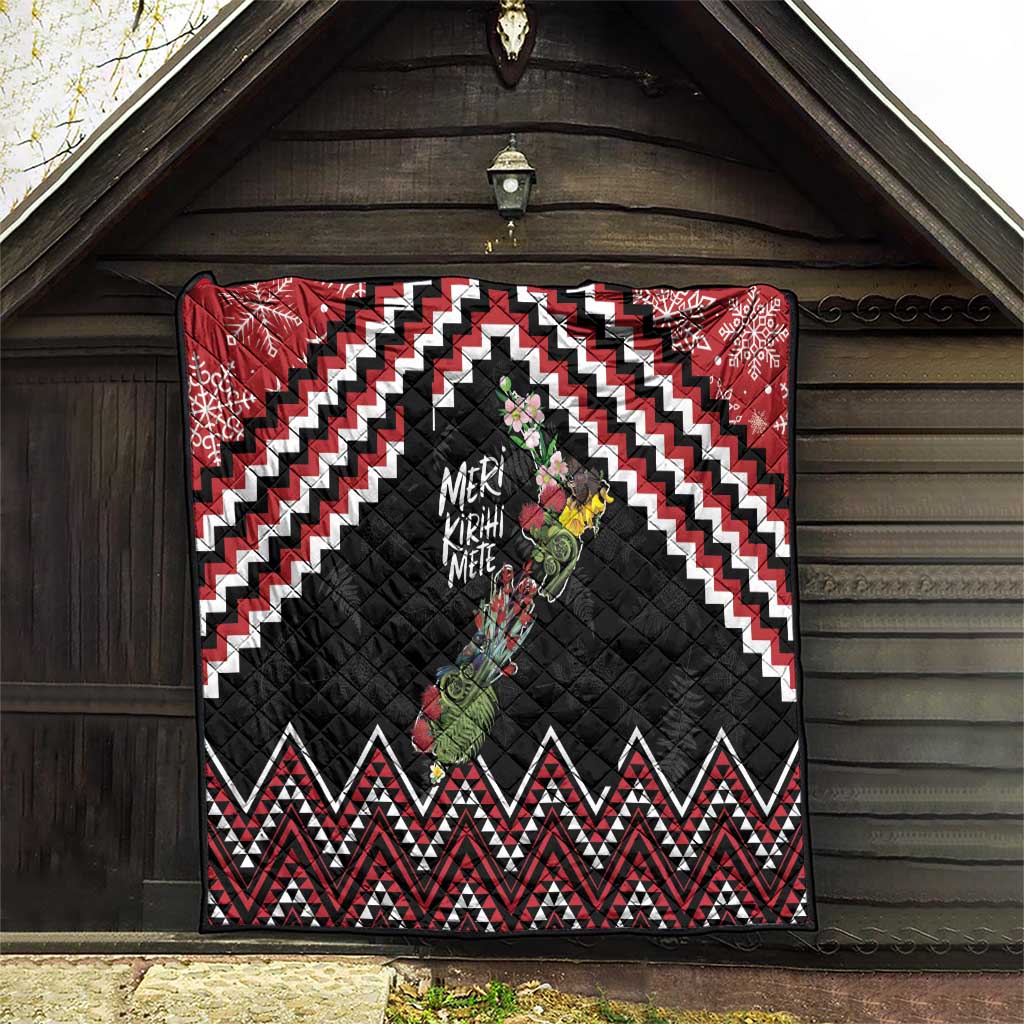New Zealand Christmas Taniko Poutama Quilt Flora Map with Birds - Aussie Hoodie