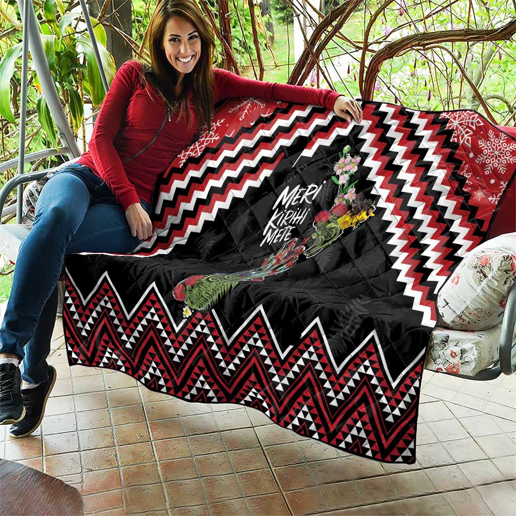 New Zealand Christmas Taniko Poutama Quilt Flora Map with Birds - Aussie Hoodie