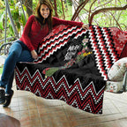 New Zealand Christmas Taniko Poutama Quilt Flora Map with Birds - Aussie Hoodie
