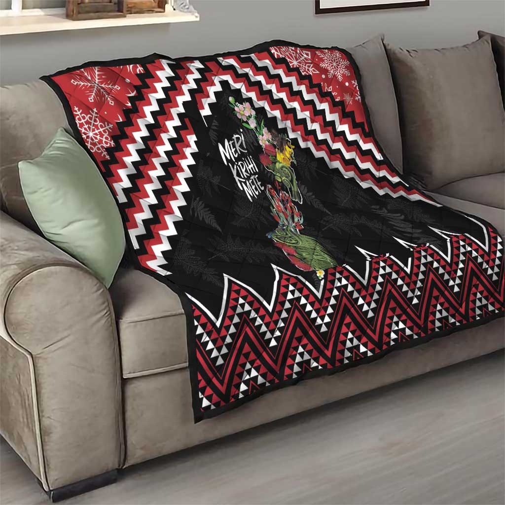 New Zealand Christmas Taniko Poutama Quilt Flora Map with Birds - Aussie Hoodie