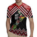 New Zealand Christmas Taniko Poutama Rugby Jersey Flora Map with Birds - Aussie Hoodie