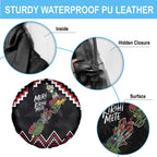 New Zealand Christmas Taniko Poutama Spare Tire Cover Flora Map with Birds - Aussie Hoodie