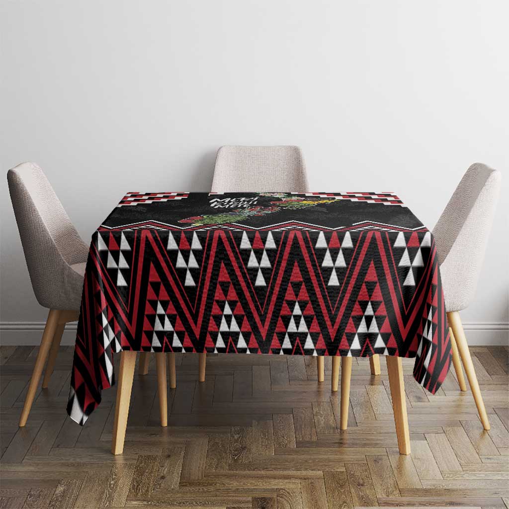 New Zealand Christmas Taniko Poutama Tablecloth Flora Map with Birds - Aussie Hoodie