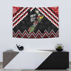 New Zealand Christmas Taniko Poutama Tapestry Flora Map with Birds - Aussie Hoodie