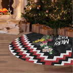 New Zealand Christmas Taniko Poutama Tree Skirt Flora Map with Birds - Aussie Hoodie
