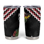 New Zealand Christmas Taniko Poutama Tumbler Cup Flora Map with Birds - Aussie Hoodie