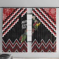 New Zealand Christmas Taniko Poutama Window Curtain Flora Map with Birds - Aussie Hoodie