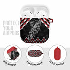 New Zealand Christmas Taniko Poutama AirPods Case Mountainscape Maori Fern - Aussie Hoodie
