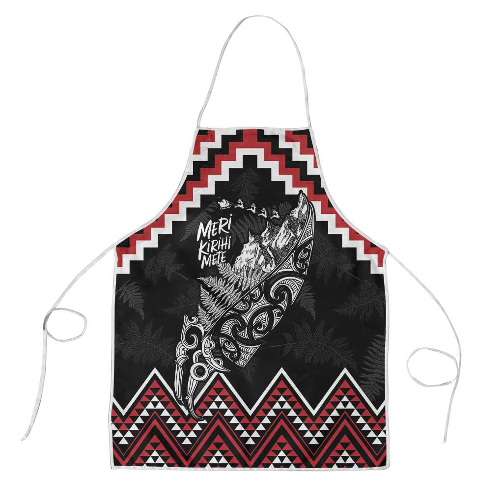 New Zealand Christmas Taniko Poutama Apron Mountainscape Maori Fern - Aussie Hoodie