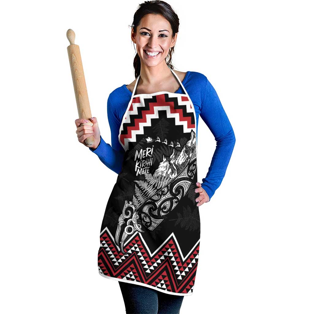 New Zealand Christmas Taniko Poutama Apron Mountainscape Maori Fern - Aussie Hoodie