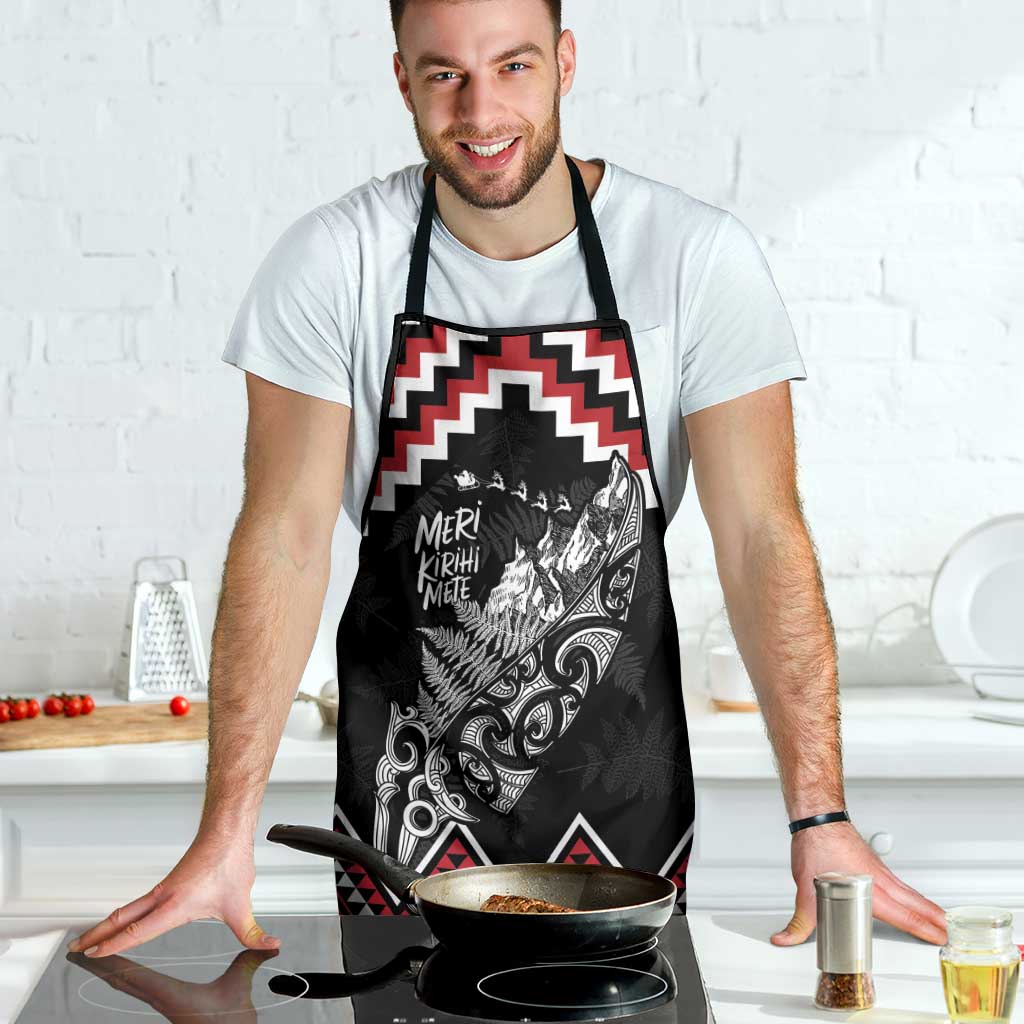 New Zealand Christmas Taniko Poutama Apron Mountainscape Maori Fern - Aussie Hoodie