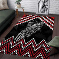 New Zealand Christmas Taniko Poutama Area Rug Mountainscape Maori Fern - Aussie Hoodie