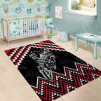New Zealand Christmas Taniko Poutama Area Rug Mountainscape Maori Fern - Aussie Hoodie