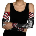 New Zealand Christmas Taniko Poutama Arm Sleeves Mountainscape Maori Fern - Aussie Hoodie