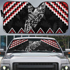 New Zealand Christmas Taniko Poutama Auto Sun Shade Mountainscape Maori Fern - Aussie Hoodie