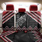 New Zealand Christmas Taniko Poutama Back Car Seat Cover Mountainscape Maori Fern - Aussie Hoodie