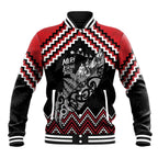 New Zealand Christmas Taniko Poutama Baseball Jacket Mountainscape Maori Fern - Aussie Hoodie