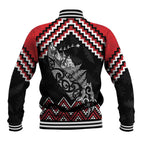 New Zealand Christmas Taniko Poutama Baseball Jacket Mountainscape Maori Fern - Aussie Hoodie