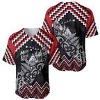 New Zealand Christmas Taniko Poutama Baseball Jersey Mountainscape Maori Fern - Aussie Hoodie