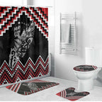 New Zealand Christmas Taniko Poutama Bathroom Set Mountainscape Maori Fern - Aussie Hoodie