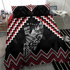 New Zealand Christmas Taniko Poutama Bedding Set Mountainscape Maori Fern - Aussie Hoodie