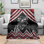 New Zealand Christmas Taniko Poutama Blanket Mountainscape Maori Fern - Aussie Hoodie
